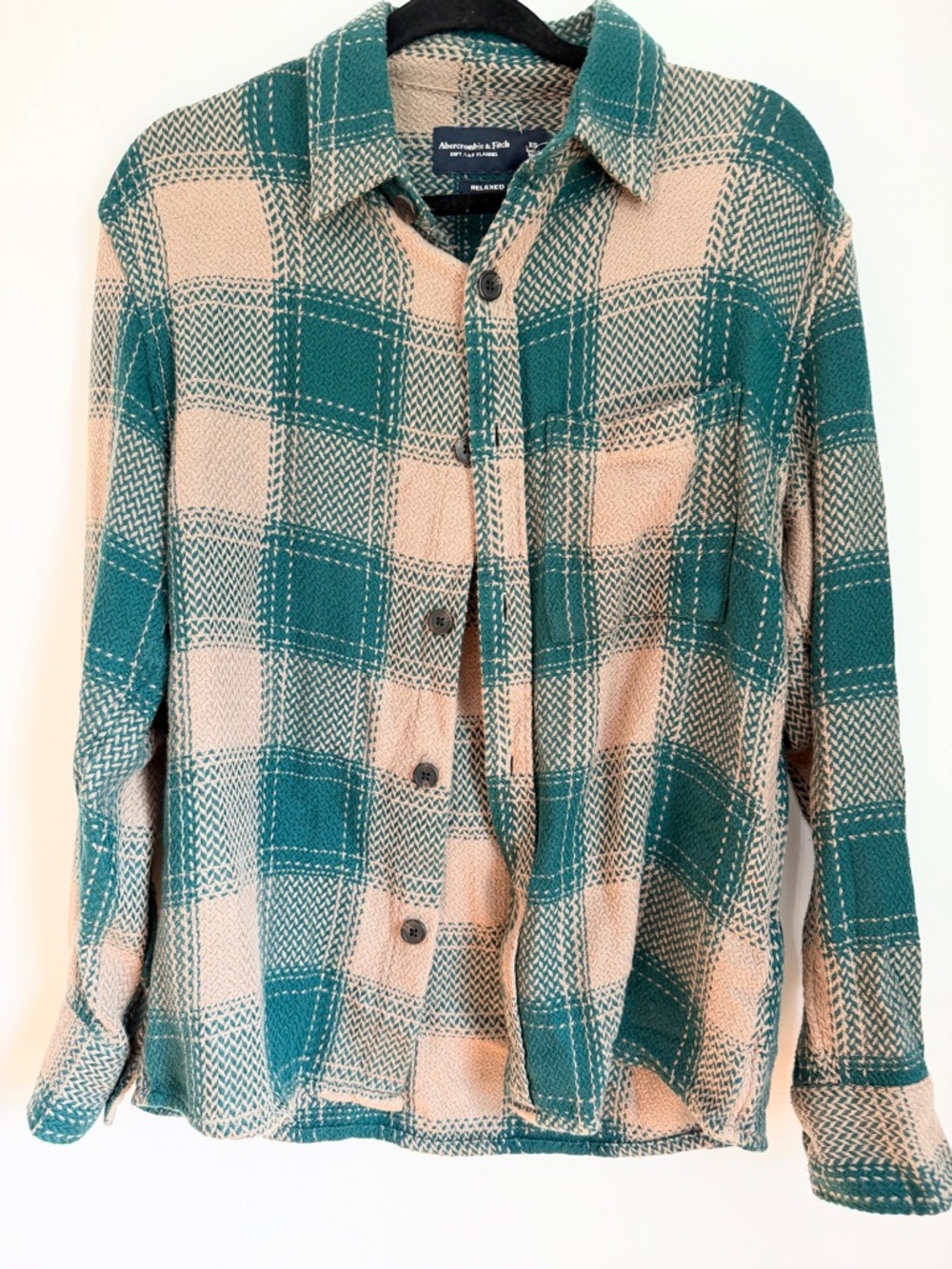 Abercrombie & Fitch flannel button down size XS relaxed plaid